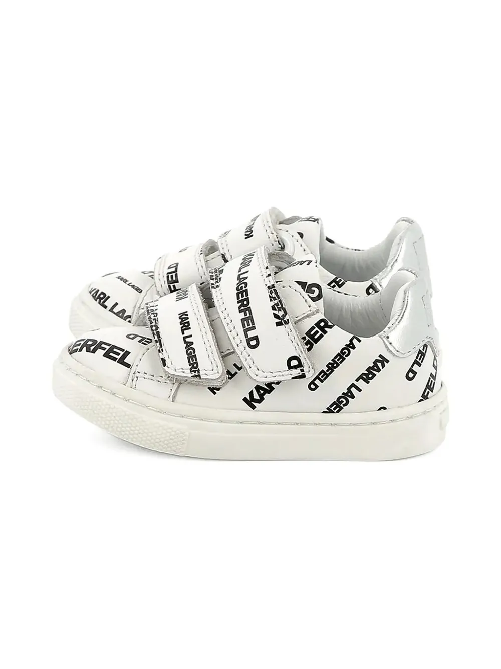 Karl Lagerfeld Kids logo-print strap pre-walkers - ホワイト Karl Lagerfeld Kids logo-print strap pre-walkers - ホワイト