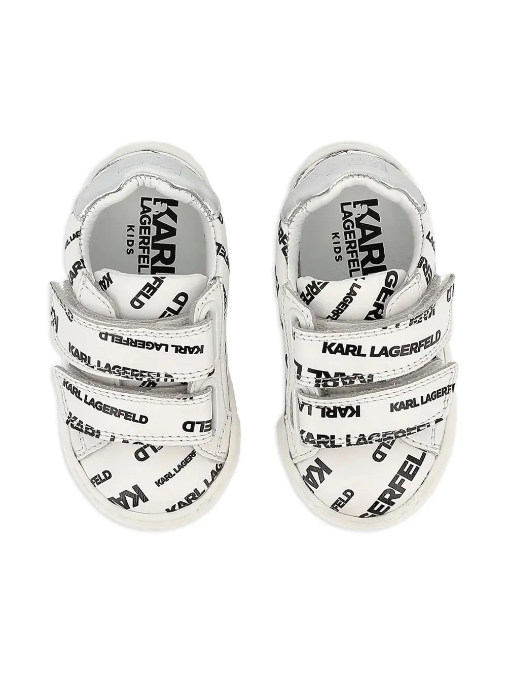Karl Lagerfeld Kids logo-print strap pre-walkers White