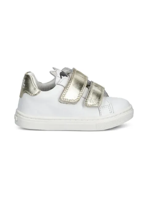 Karl Lagerfeld Kids metallic-strap leather sneakers