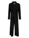 Labo Art long-sleeve belted jumpsuit - Black