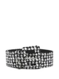 Patrizia Pepe houndstooth-pattern belt - Black