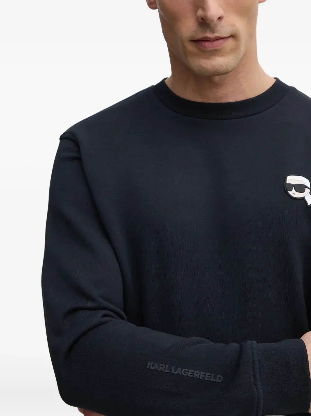 Karl Lagerfeld Sweater met patch Zwart