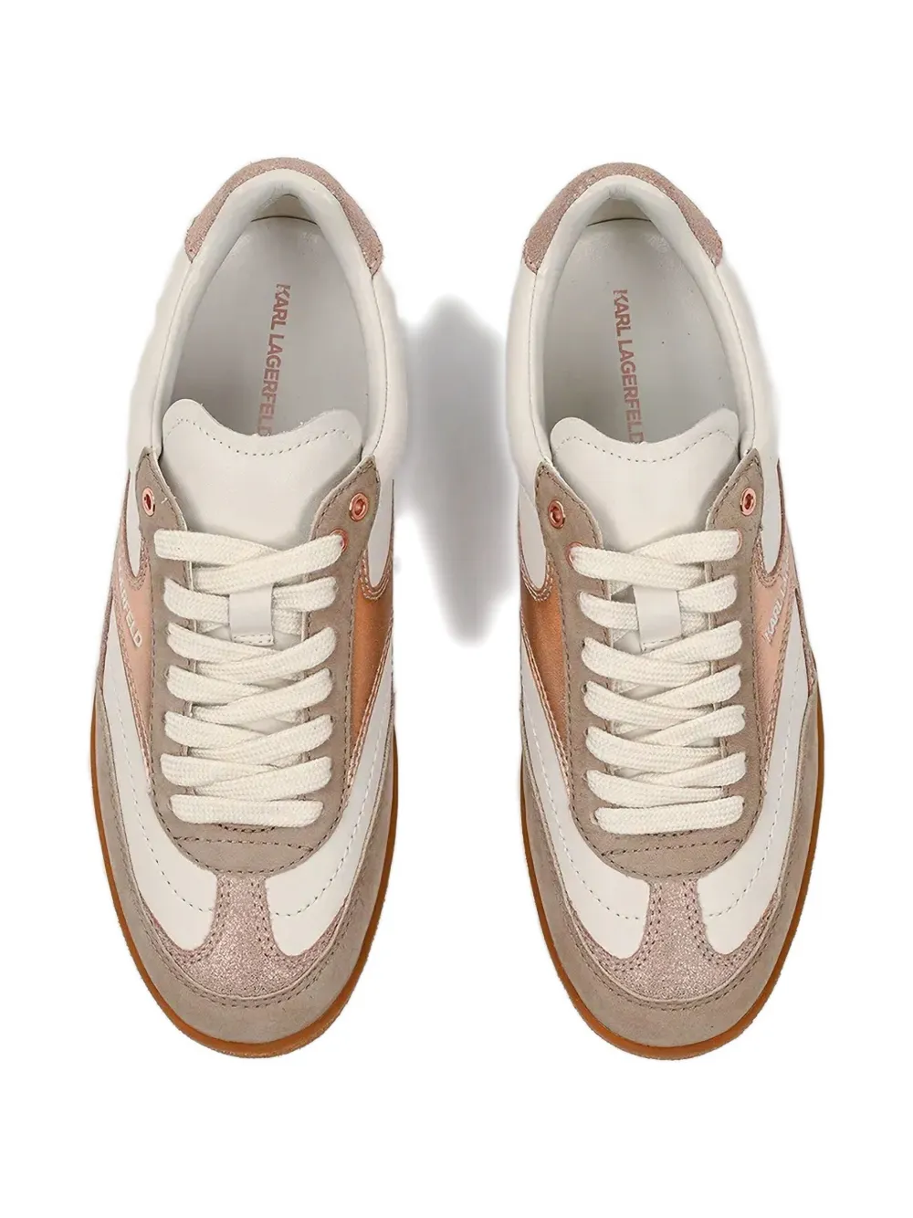 Karl Lagerfeld Kandidate Leather Sneakers In Neutrals