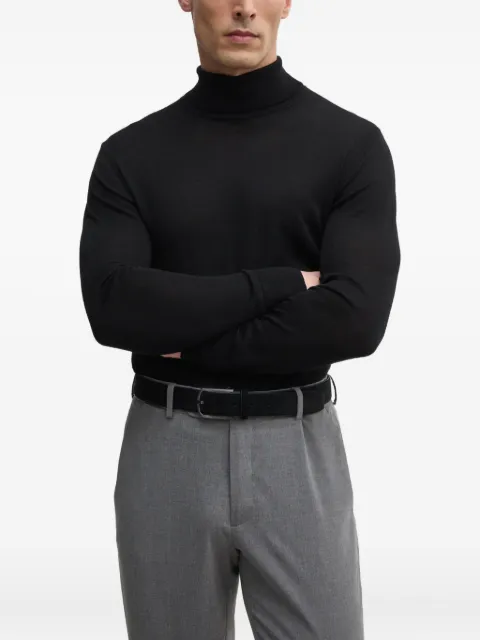 Karl Lagerfeld logo-plaque turtleneck sweater