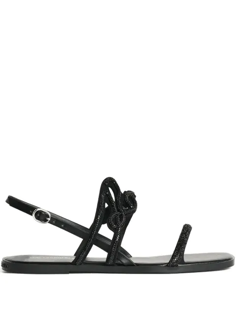 Karl Lagerfeld sandalias Olympia con cuentas y tiras