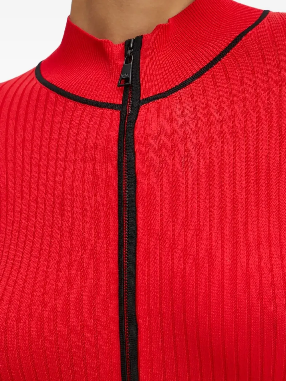 Karl Lagerfeld Geribbelde jurk met rits Rood