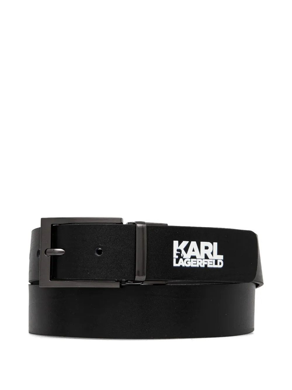 Karl Lagerfeld cinturón con logo estampado | negro | Image 1
