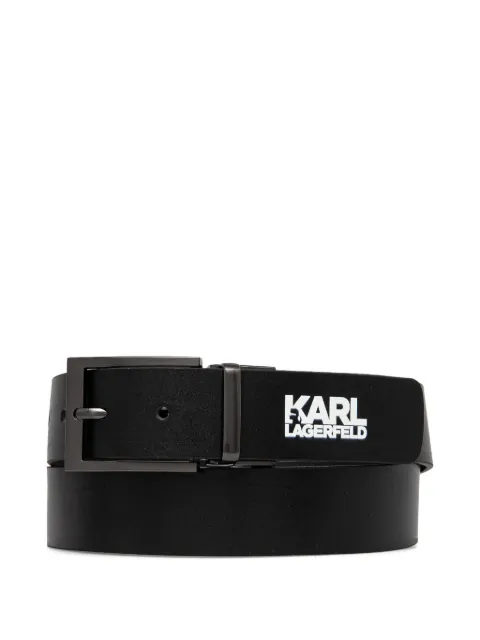 Karl Lagerfeld logo-print leather belt