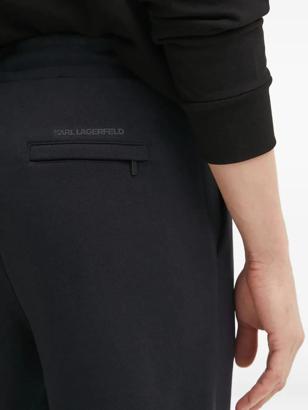 Karl Lagerfeld Trainingsbroek met logopatch Zwart