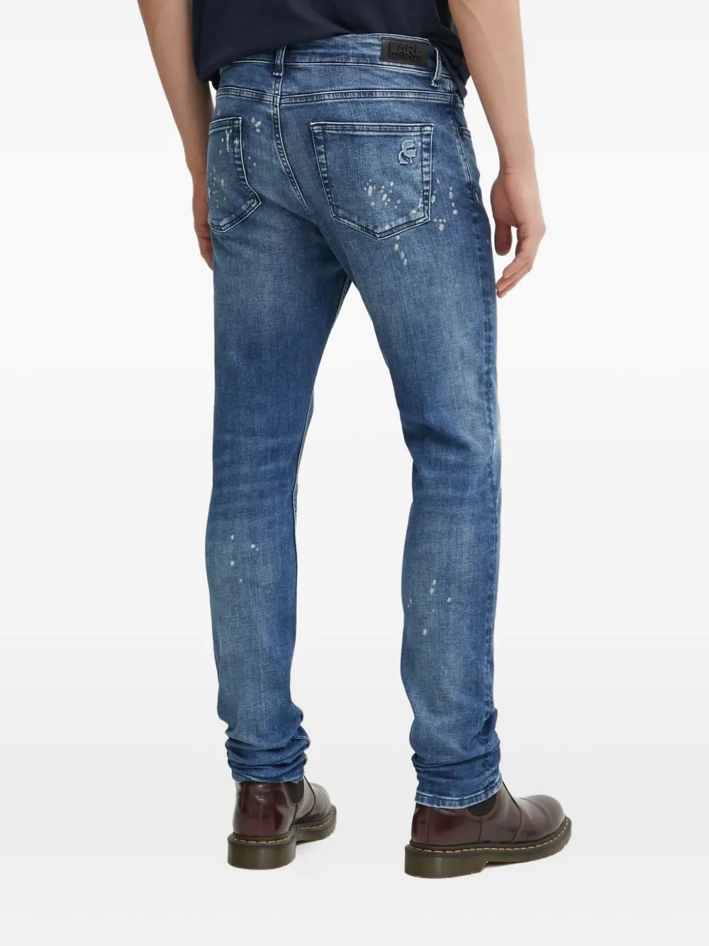 Karl Lagerfeld Jeans met verfspatten - Blauw