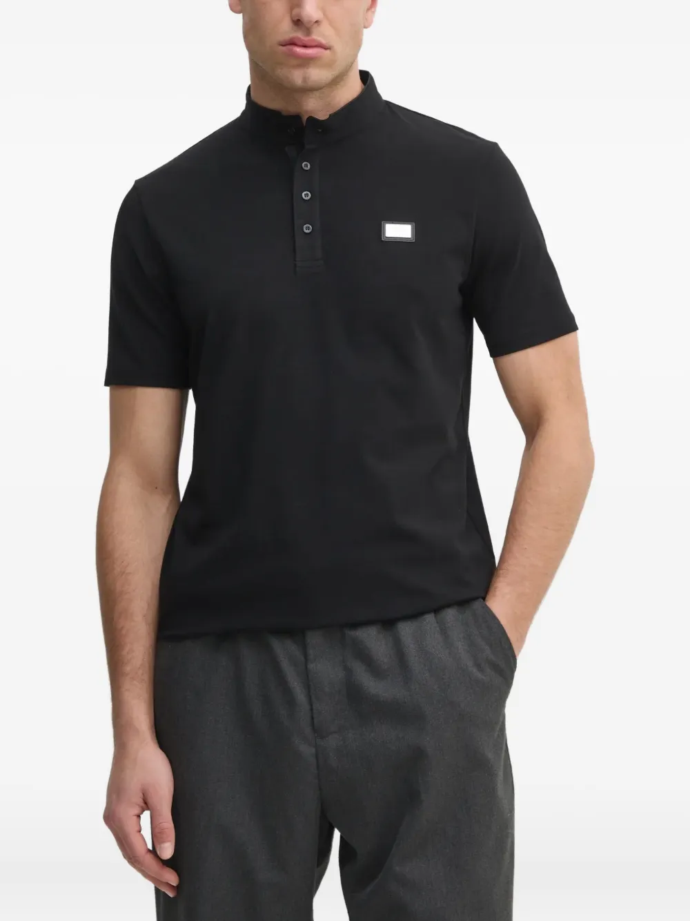 Karl Lagerfeld Poloshirt met logopatch Zwart