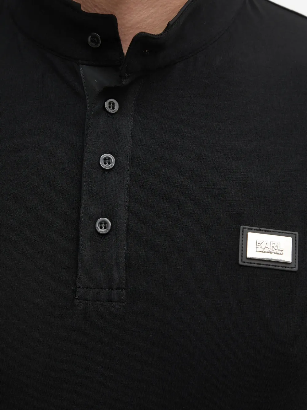 Karl Lagerfeld Poloshirt met logopatch Zwart