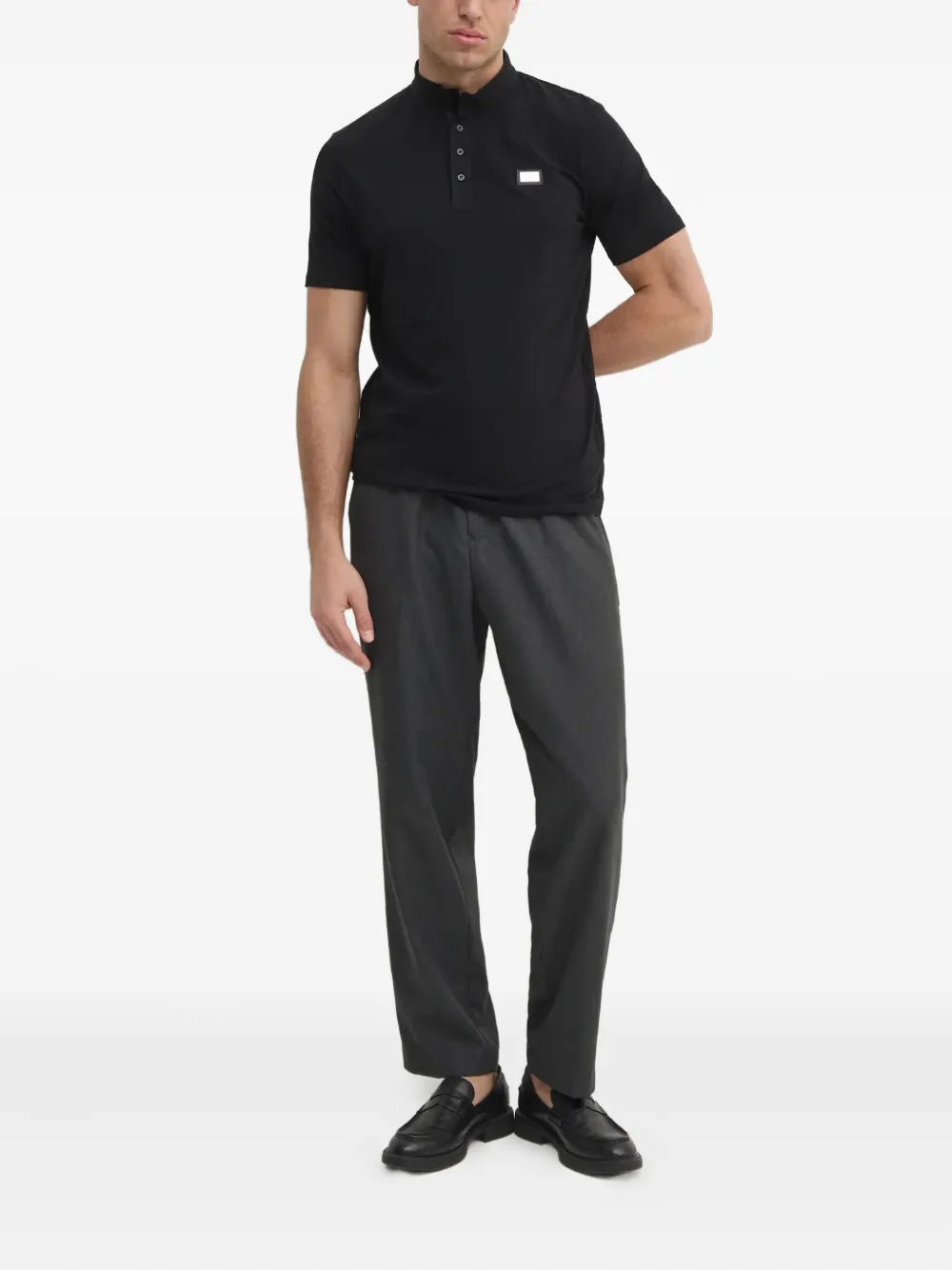 Karl Lagerfeld Poloshirt met logopatch Zwart