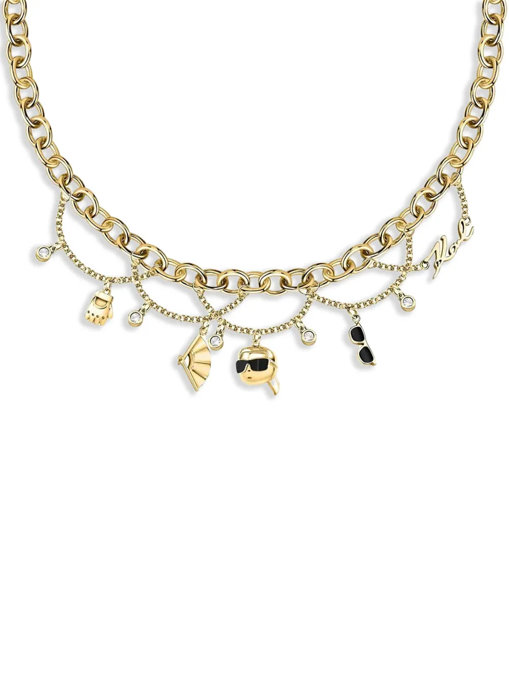 Karl Lagerfeld Ikon halsketting met bedels - Goud