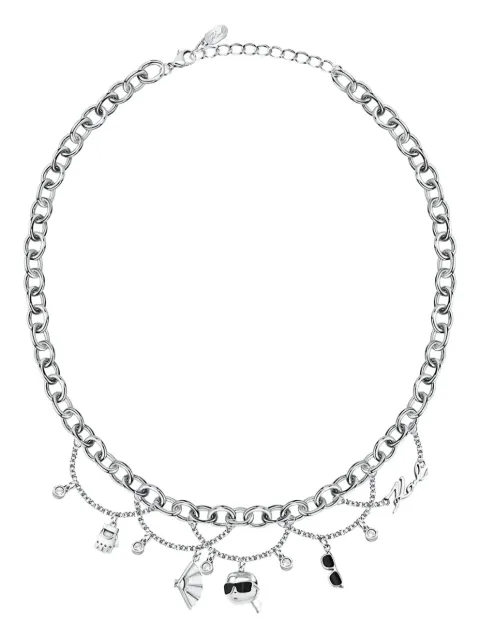 Karl Lagerfeld multiple-charms necklace