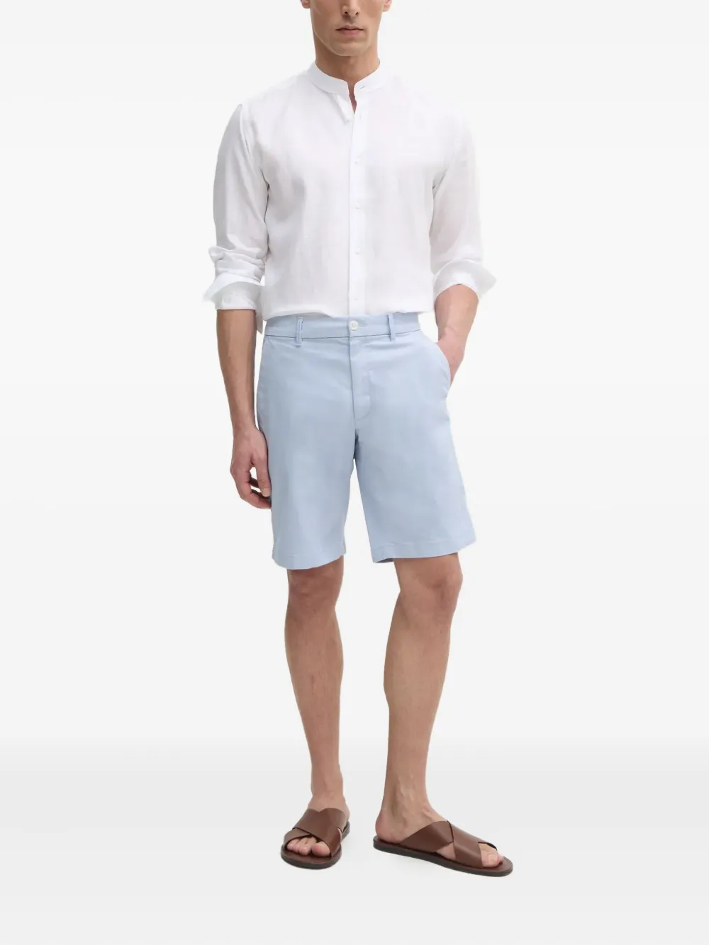 Karl Lagerfeld mandarin-collar cotton shirt | Image 2