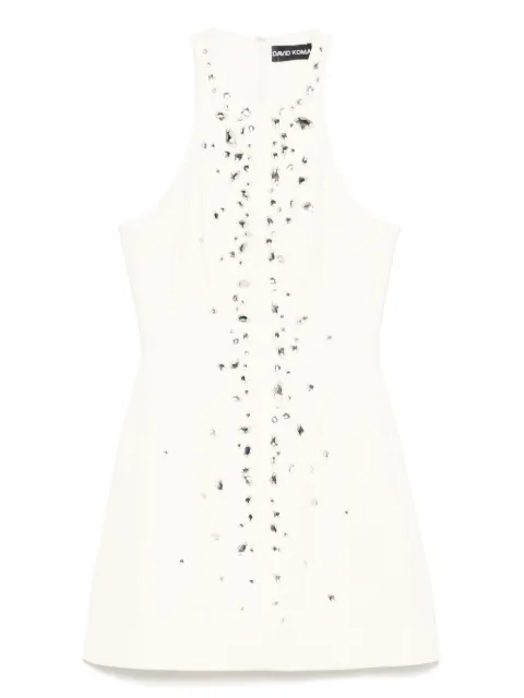 David Koma crystal-embroidered mini dress
