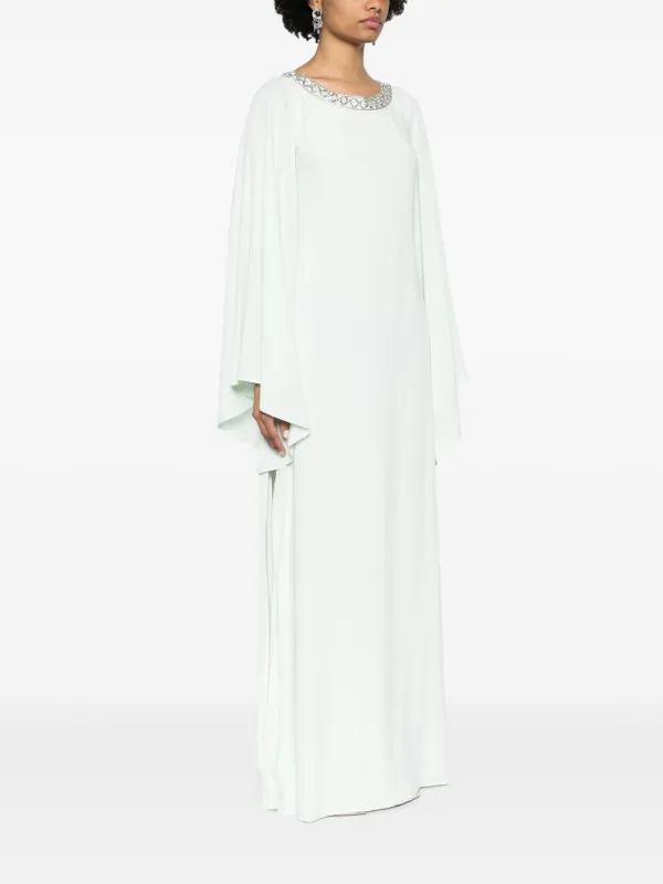 green transparent dress Lumière O Gem Cut Out Dress