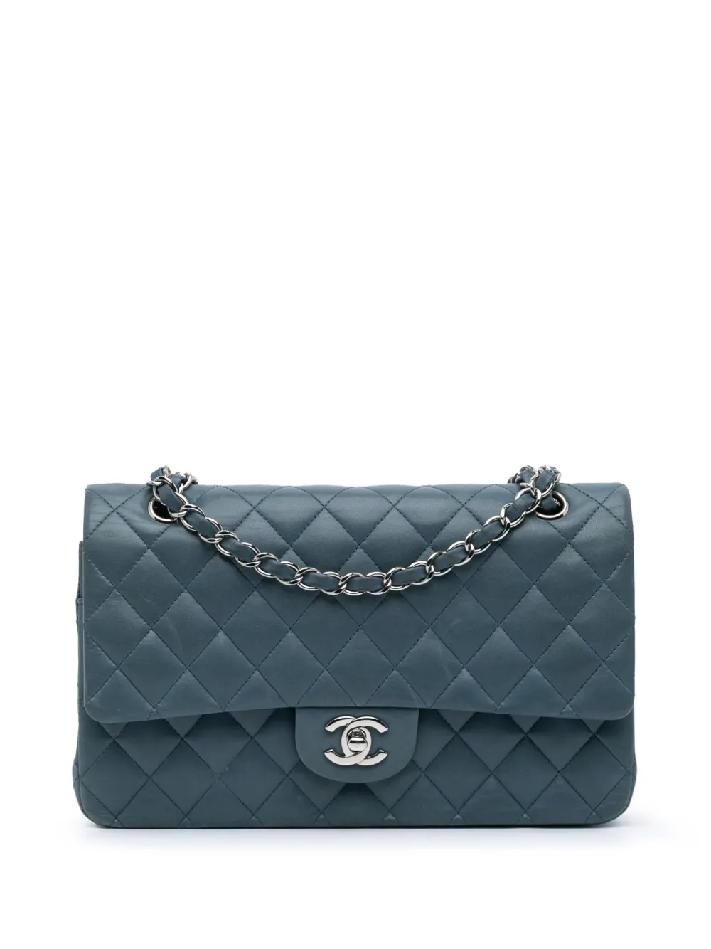 CHANEL Pre-Owned 2012-2013 Medium Classic Lambskin Double Flap shoulder bag | Blue | Image 1