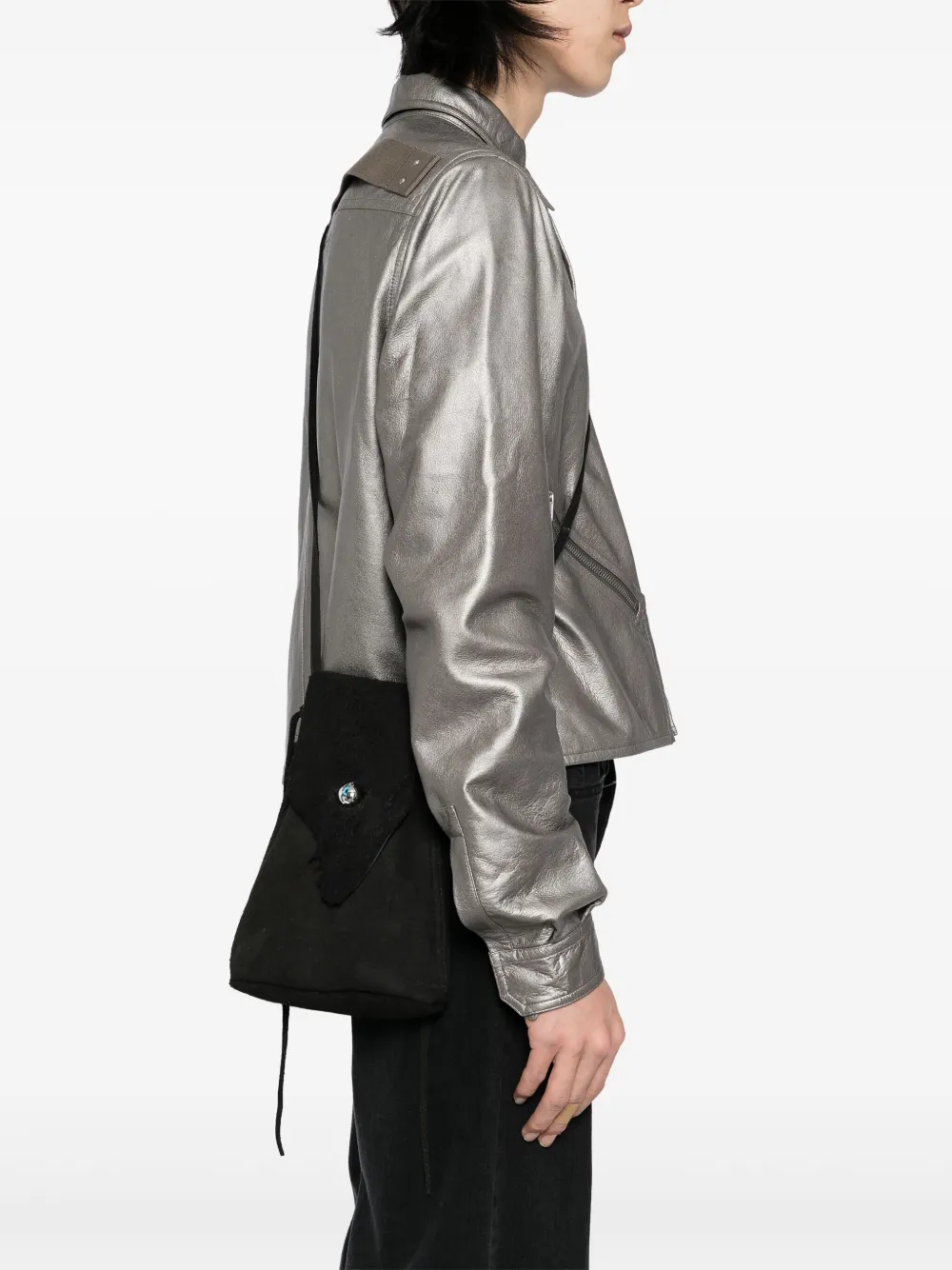 Undercover Leren messengertas - Zwart