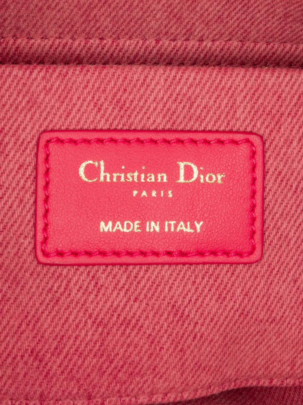 Pre-owned Dior 2022 Medium Denim Macrocannage Lady D Joy Satchel In Pink