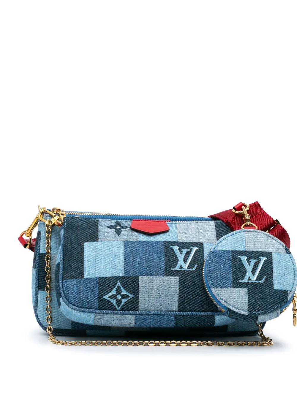 2019 Monogram Denim Patchwork Multi Pochette Accessoires crossbody bag