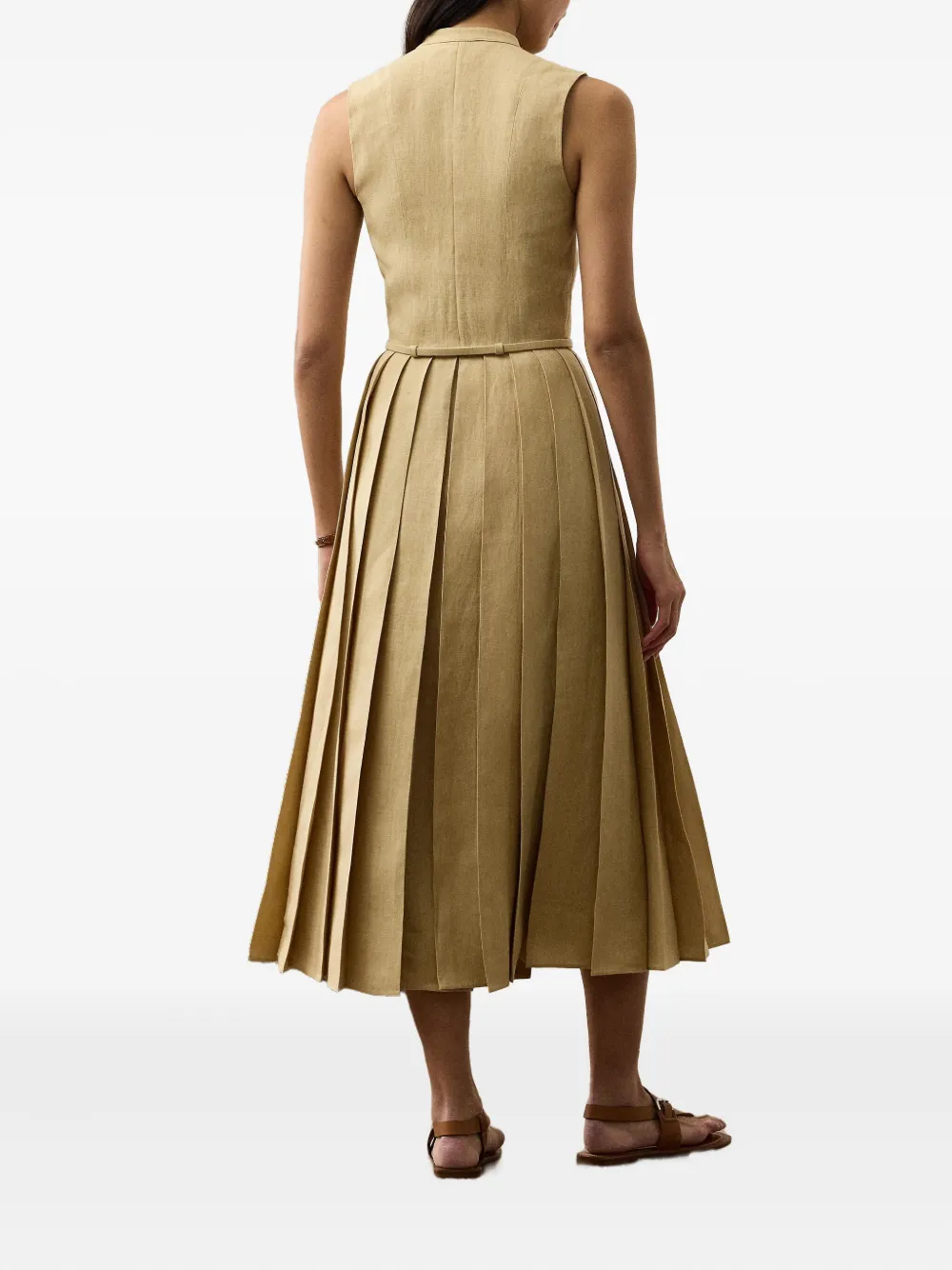Ralph Lauren Collection Kennedi midi-jurk Bruin