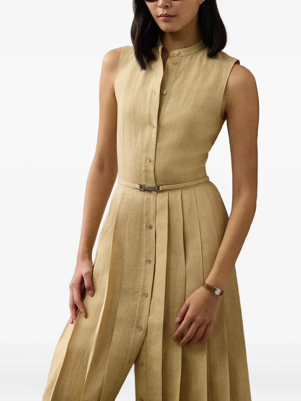 Ralph Lauren Collection Kennedi midi-jurk Bruin