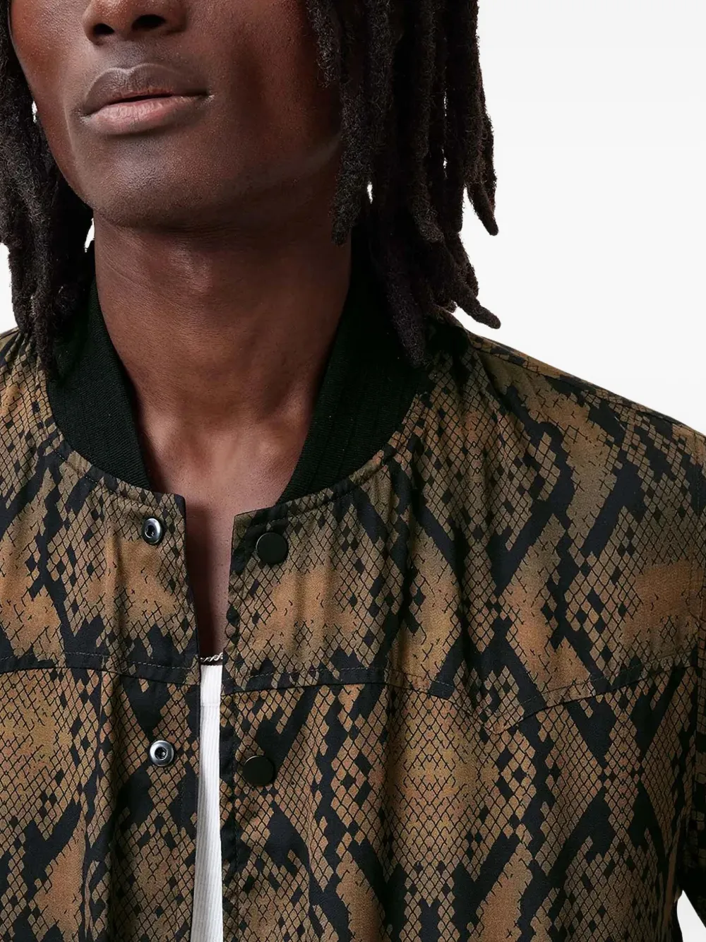 AllSaints Omkeerbaar bomberjack met geribbelde kraag Zwart