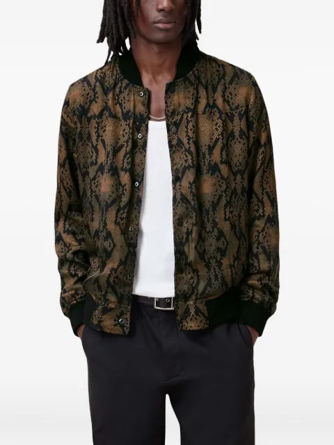 AllSaints chamarra bomber con cuello de canalé