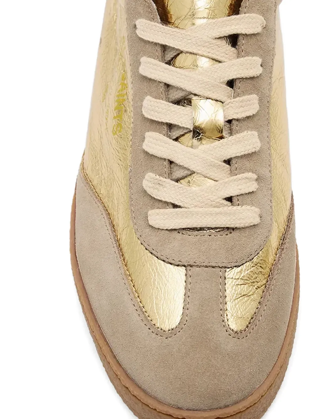 AllSaints metallic low-top sneakers Gold