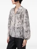 AllSaints floral-print balloon-sleeve shirt - Grey