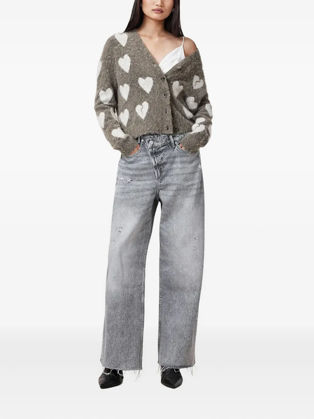 AllSaints Aki jeans Grijs