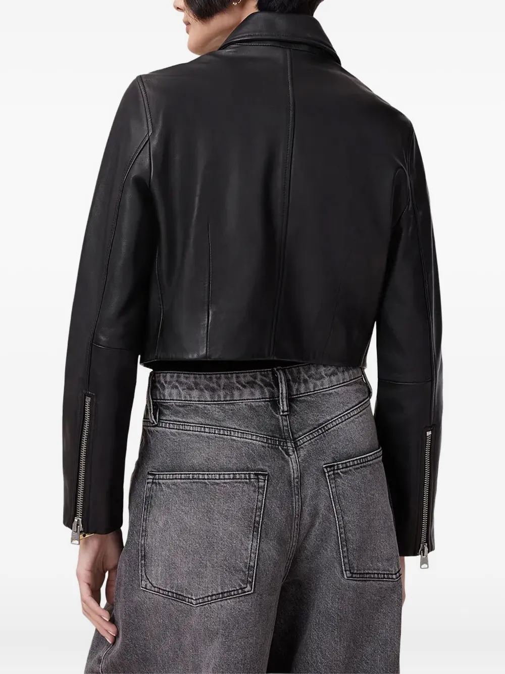 AllSaints Cropped jack Zwart