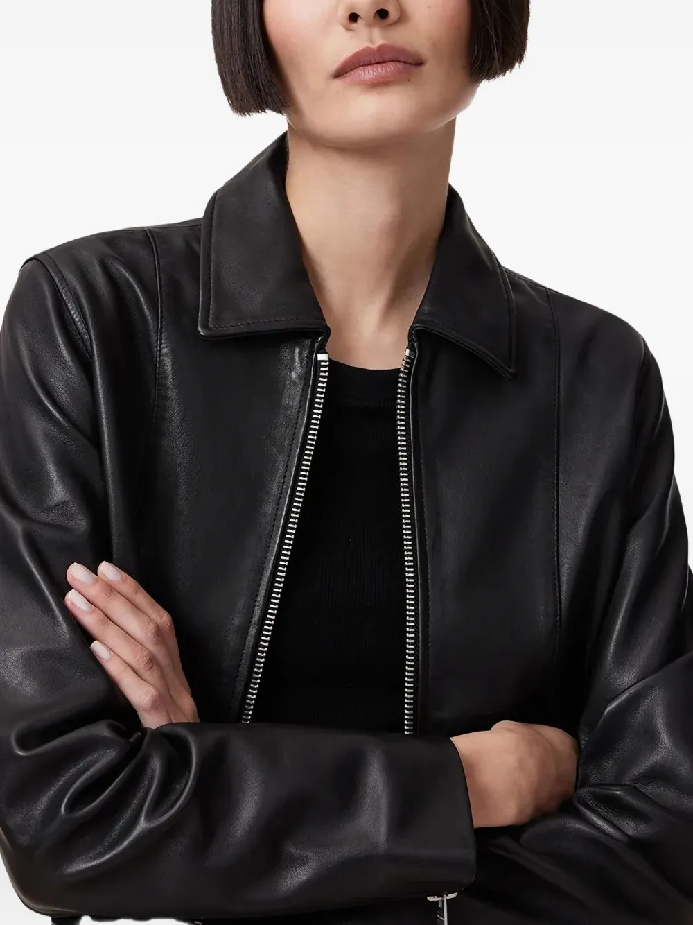 AllSaints Cropped jack Zwart
