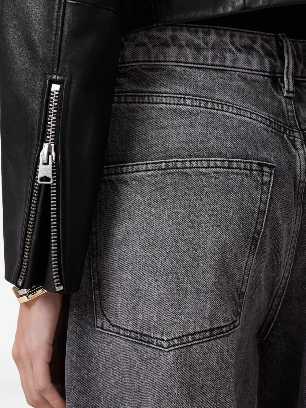 AllSaints Cropped jack Zwart