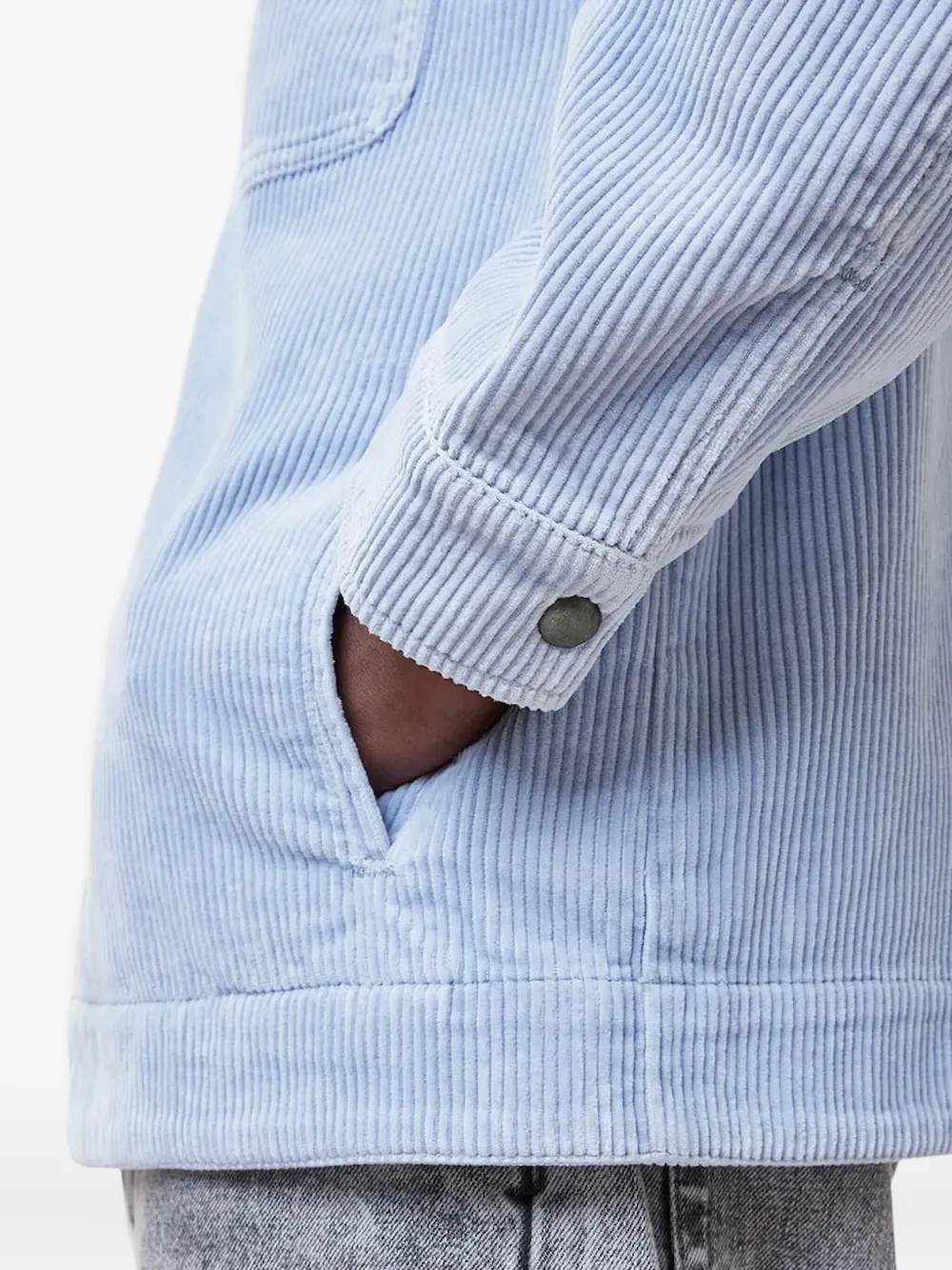 AllSaints Castleford ribfluwelen overhemd Blauw