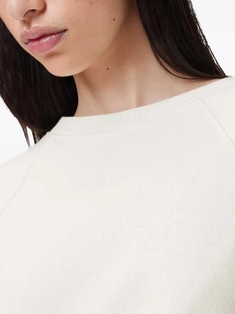 Allsaints Raglan-sleeve Sweatshirt In White