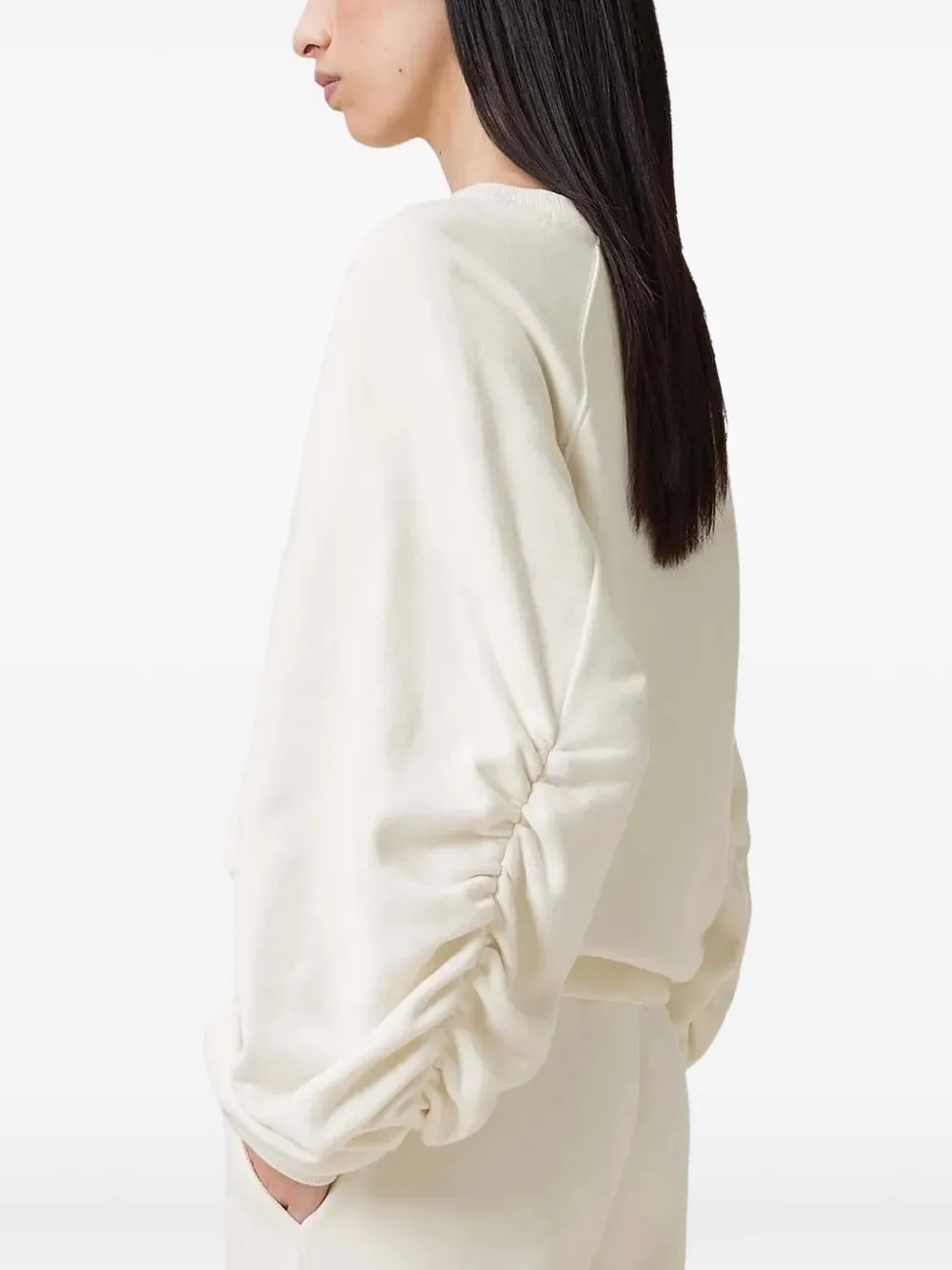 Allsaints Raglan-sleeve Sweatshirt In White