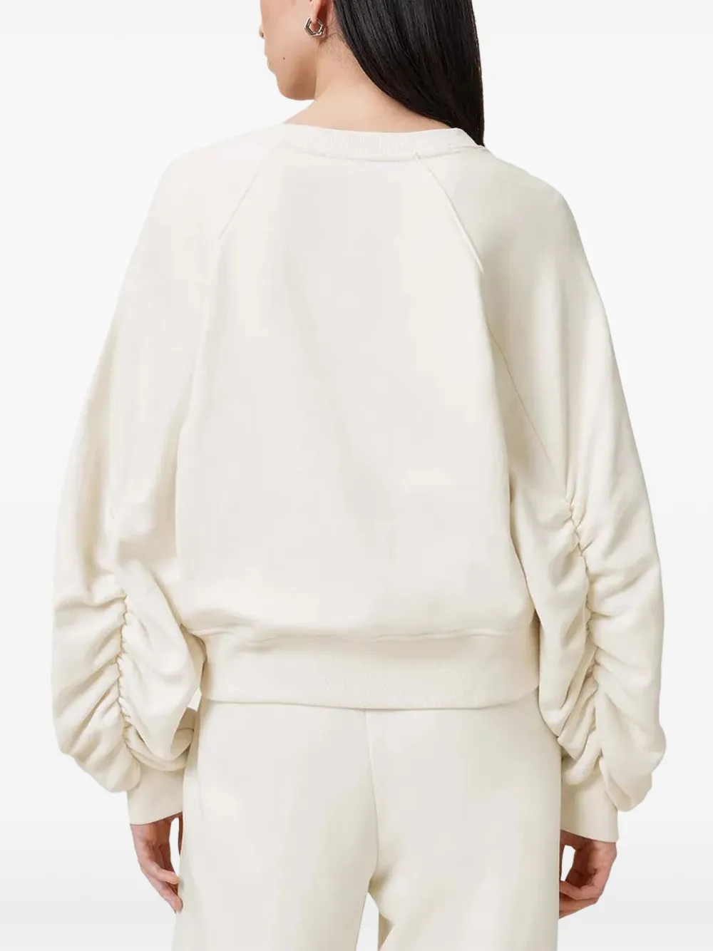 Allsaints Raglan-sleeve Sweatshirt In White