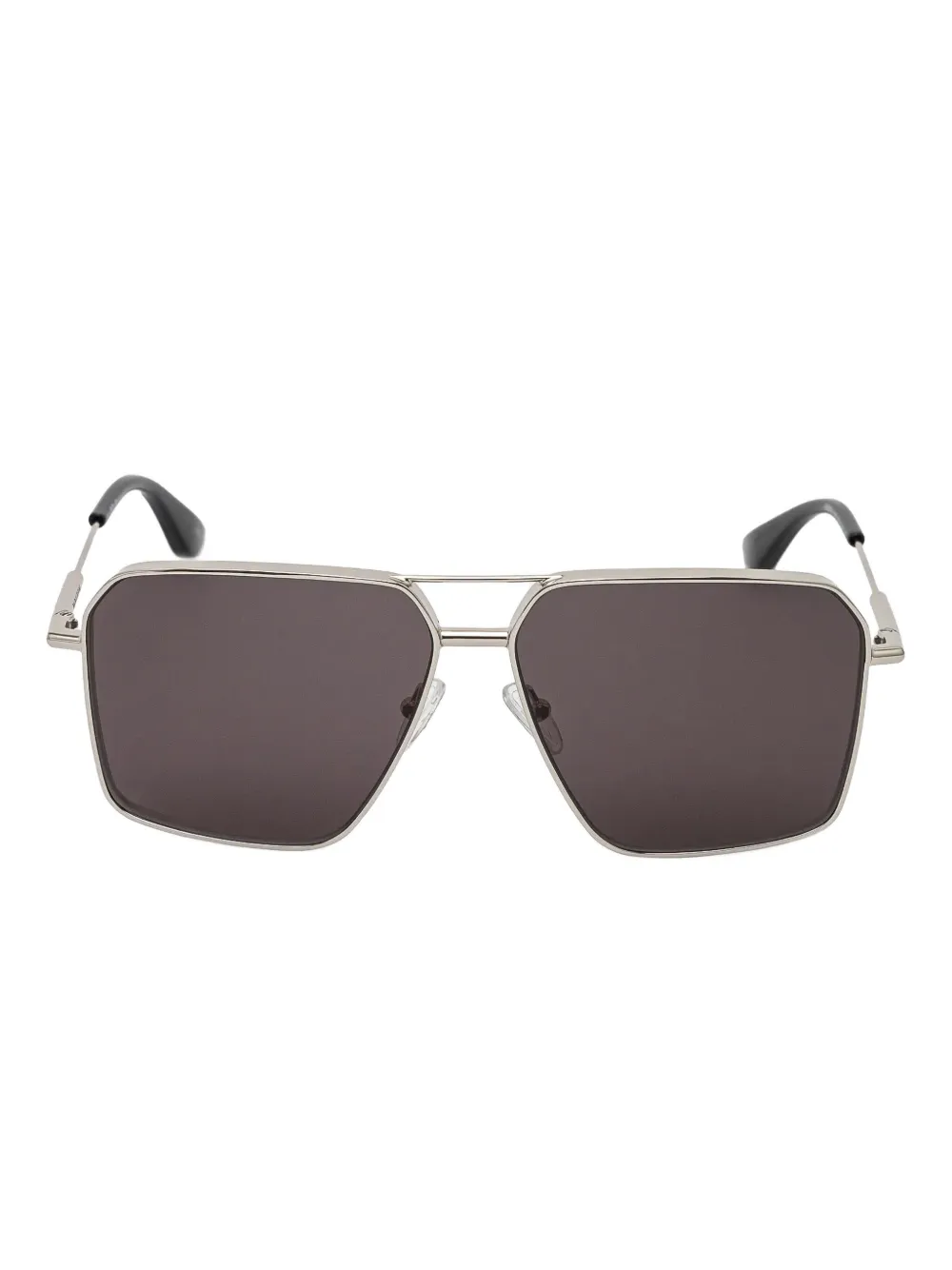 Alexander McQueen Eyewear angular-frame sunglasses | Silver | Image 1