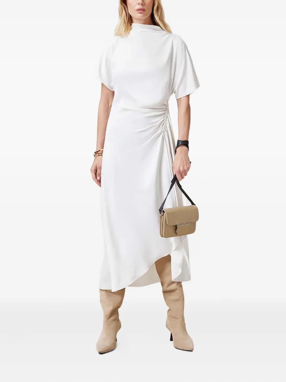 AllSaints Rosie ハイネック ドレス - ホワイト AllSaints Rosie ハイネック ドレス - ホワイト