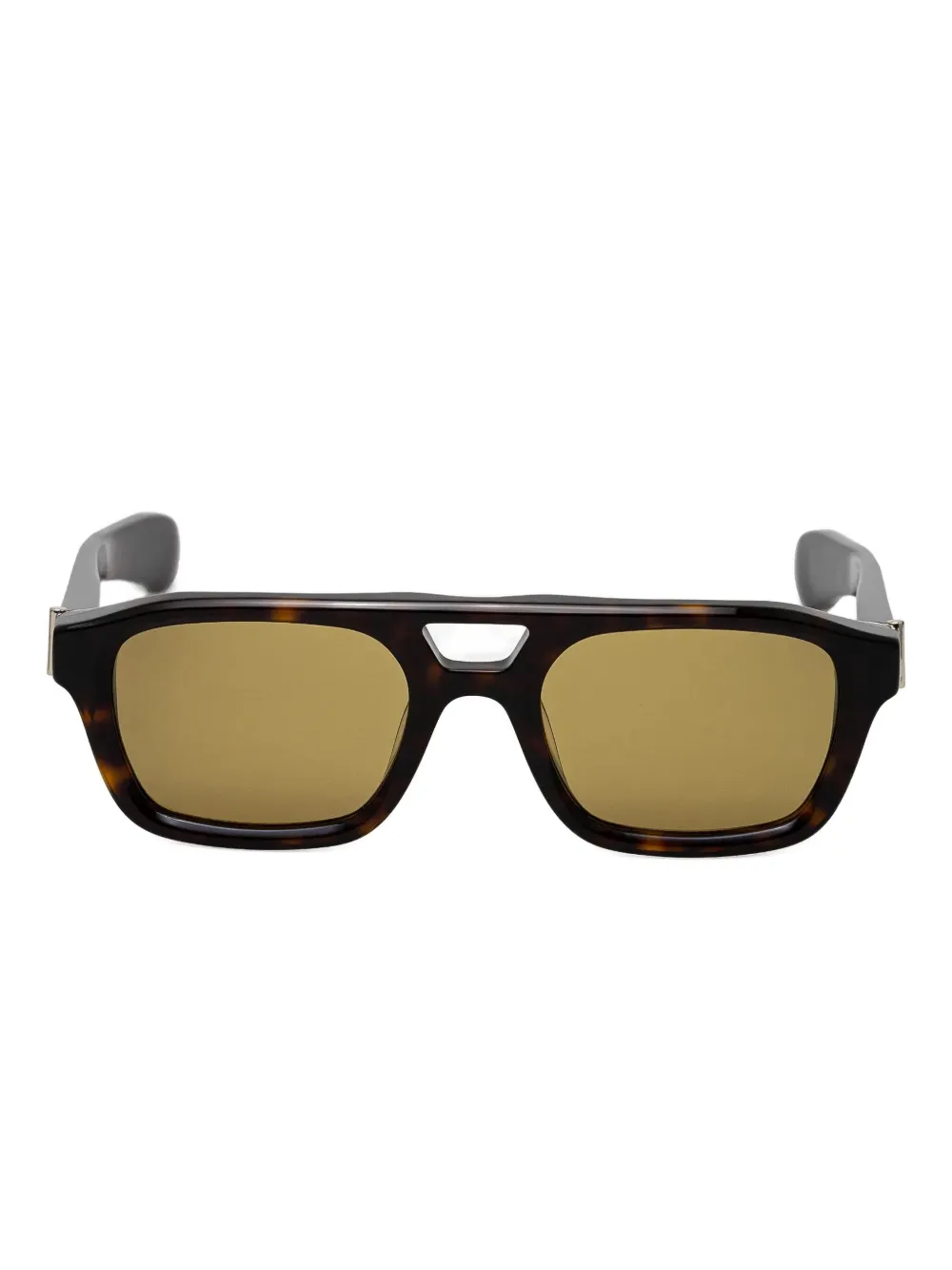 Alexander McQueen Eyewear Zonnebril met vierkant montuur Bruin