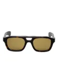 Alexander McQueen Eyewear T-Bar square-frame sunglasses - Brown