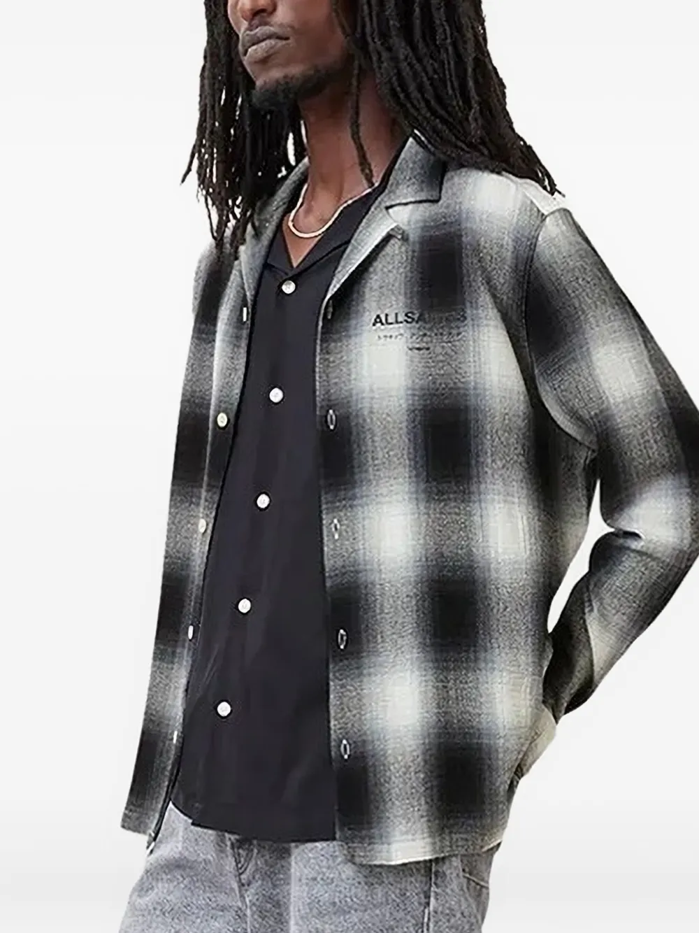 AllSaints チェック シャツ - グレー AllSaints チェック シャツ - グレー