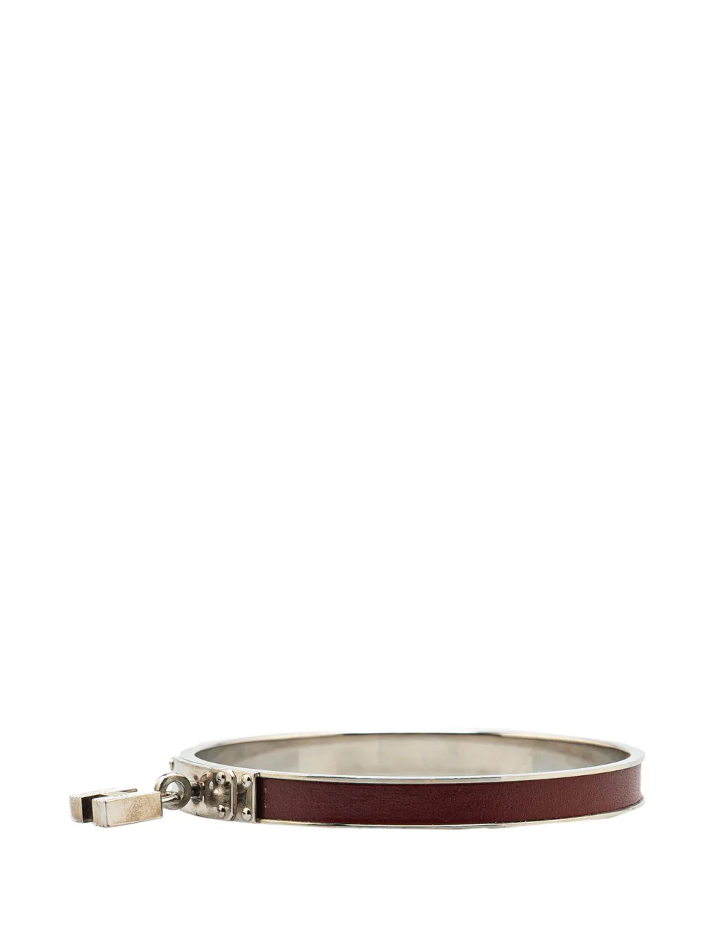 Hermès Pre-Owned 2000-2025 Leather Kelly Cadena Lock Bangle Bracelet costume bracelet | Image 2
