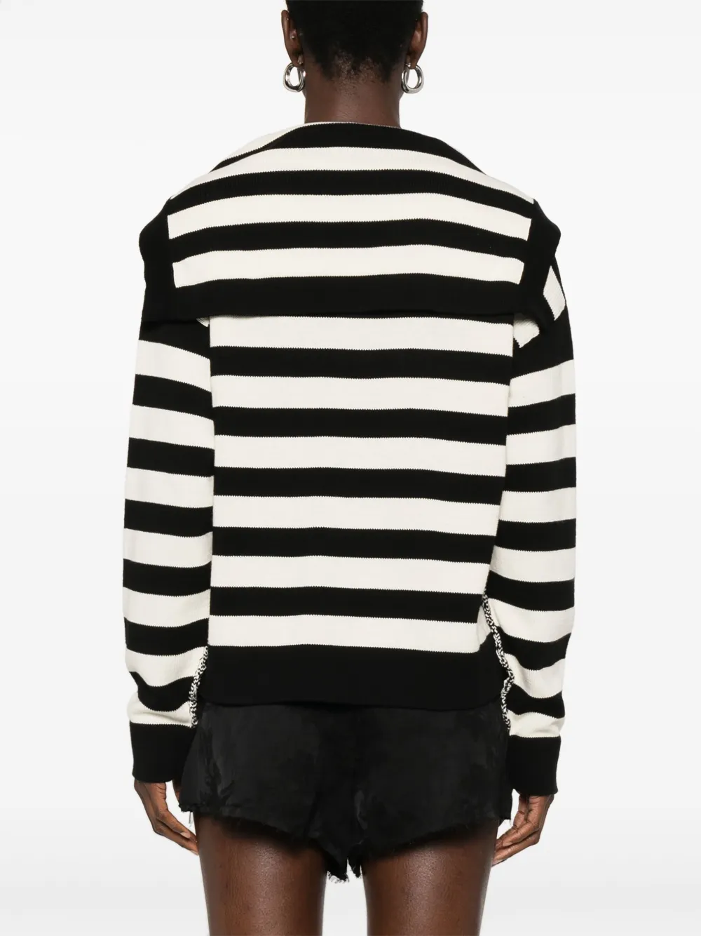 Roberto Collina striped jumper Zwart