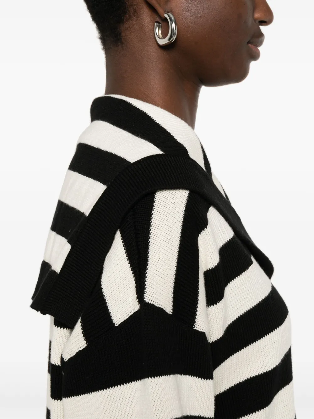 Roberto Collina striped jumper Zwart