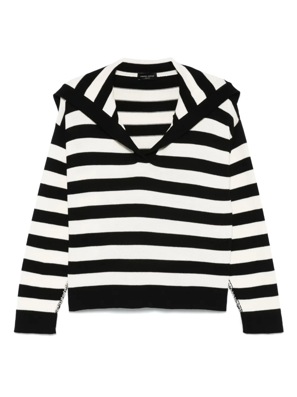 Roberto Collina striped jumper Zwart