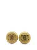 CHANEL Pre-Owned 1995 Gold Plated CC Clip On Earrings costume earrings